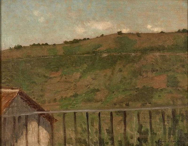 La collina vista da un balcone